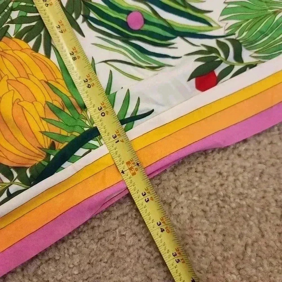 Trina Turk M Fantasy Island Tropical Banana High Neck Shift Dress #Z547 - Picture 5 of 6